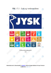 Jysk og verdensmålene | VØ opgave