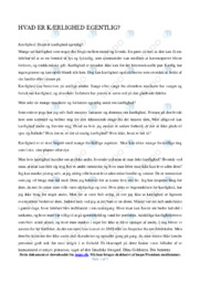 Hvad er kærlighed egentlig | Dansk Essay
