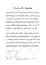 Novelle | Analyse | Kim Blæsbjerg