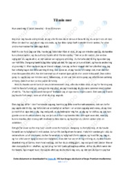 Brev til moren | Novelle