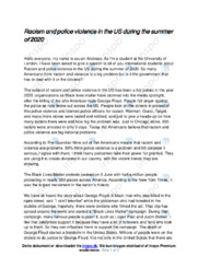 Racism and police violence | Speech