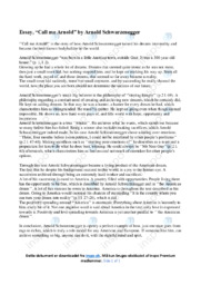 ‘Call me Arnold’ by Arnold Schwarzenegger | Analytical essay