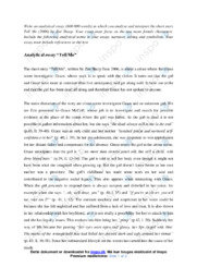 ‘Tell Me’ | Anaytical essay