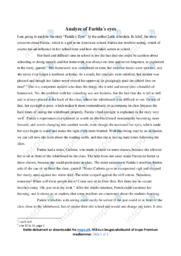 ‘Farida´s eyes’ | Analytical essay