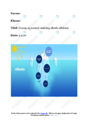 Albedo effekten | Forsøg