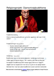 Diamantvejsbuddhisme | Projekt