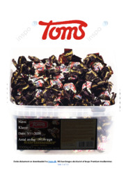 Toms | Afsætningsopgave
