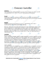 Osmose i kartofler | Biologirapport