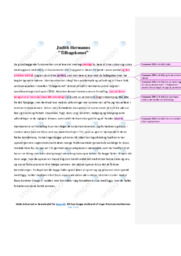 Tilbagekomst | Analyse | Judith Hermann