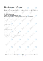 Digte i naturen | refleksion | Analyse