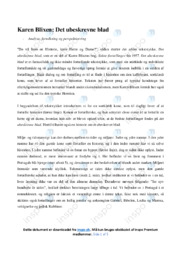 Det ubeskrevne blad | Analyse | Karen Blixen