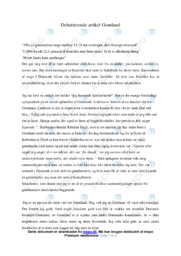 Debatterende artikel | Grønland