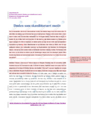 Døden i litteraturen | Analyse | Birgitte Tindbæk