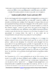 Nytårstale 2021 | Analyse | Tessa