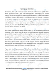 Sprog skaber identitet | Analyse | Torben Bramming