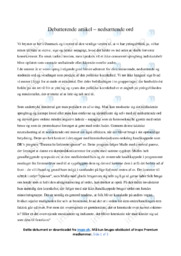 Nedsættende ord | Debatterende artikel