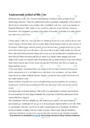 ‘Lille Lise’ | Analyserende artikel | Noter