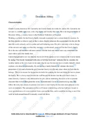 Downton Abbey | Analytical essay