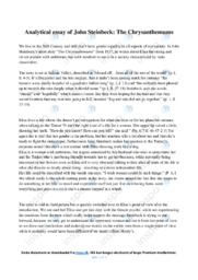 ‘The Chrysanthemums’ | Analytical essay