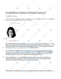 ‘Could Brexit Destroy British Fashion’ | Article