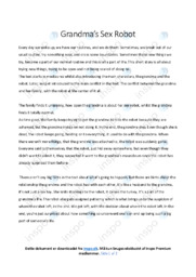 ‘Grandma’s Sex Robot’ | Analytical essay