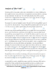 ‘The Veldt’ | Analytical essay