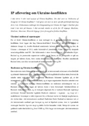 Opgave & Diskussion om Ukraine konflikten | Samfundsfag