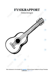 Guitarstrengs egenskaber | Rapport