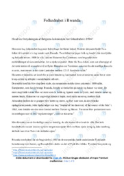 Folkedrabet i Rwanda | Historie