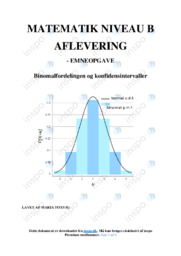 Binomalfordelingen og konfidensintervaller | Emneopgave