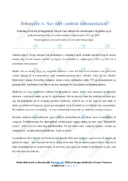 Nye tider i politisk kommunikation | Undersøgelse