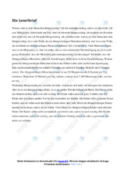 Sport und Gesundheit | Ein Leserbrief