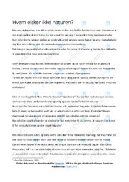 Hvem elsker ikke naturen | Dansk Essay