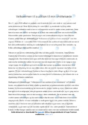 Velkommen til audition til min smittekæde | Noter Analyse