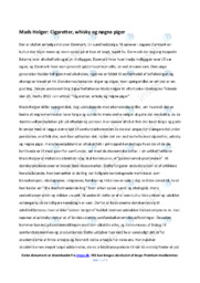 Cigaretter, whisky og nøgne piger | Analyse | Mads Holger