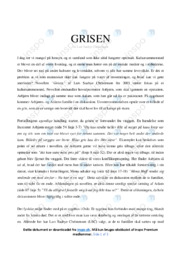 Grisen | Analyse | Lars Saabye Christensen