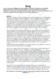 Krig | Dansk Essay