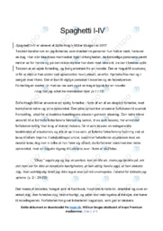 Spaghetti I-IV | Analyse | Sofie Kragh-Müller