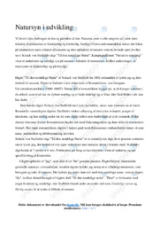 Til den uendelige Natur | Analyse | Schack von Staffeldt