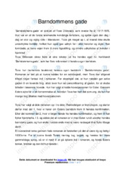 Barndommens gade | Analyse | Tove Ditlevsen