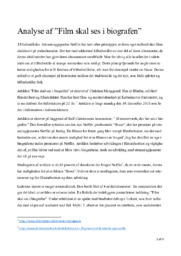 Analyse af ”Film skal ses i biografen”