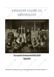 Kvinders vilkår og kønsroller | DHO