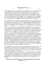 Reasons for riots | Essay