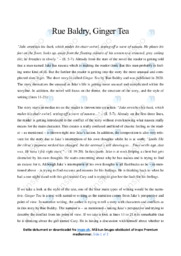 ‘Ginger Tea’ by Rue Baldry | Analytical essay