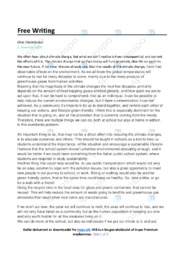 Essay about climate change | Engelsk noter