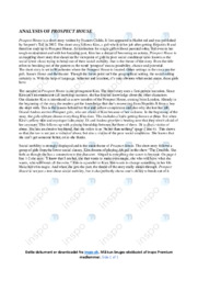 ‘Prospect house’ | Analytical essay