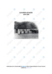 Levevilkår på landet | Historieopgave