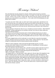 The missing Husband | Analyse