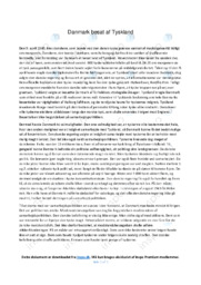 Danmark besat af Tyskland | Historieopgave