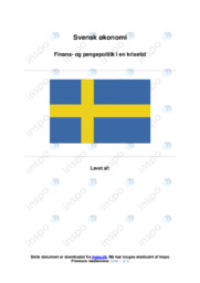Finans- og pengepolitik i en krisetid | Sverige | IØ